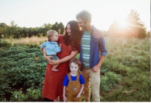 Farmer Jesse and his beautiful support team (I mean family)*